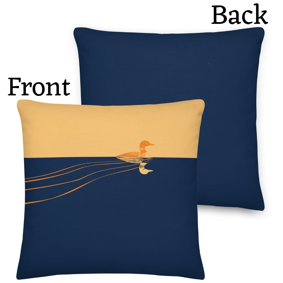 Loon Premium Throw Pillow