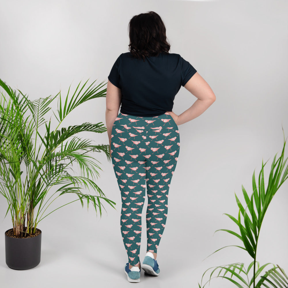 Piping Plover Plus Size Yoga Leggings