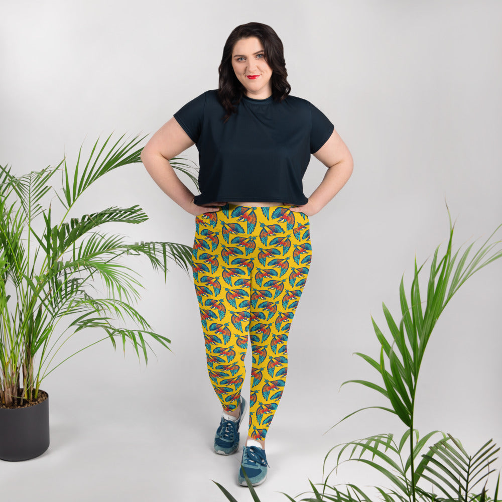 European Bee-Eater Plus Size Yoga Leggings