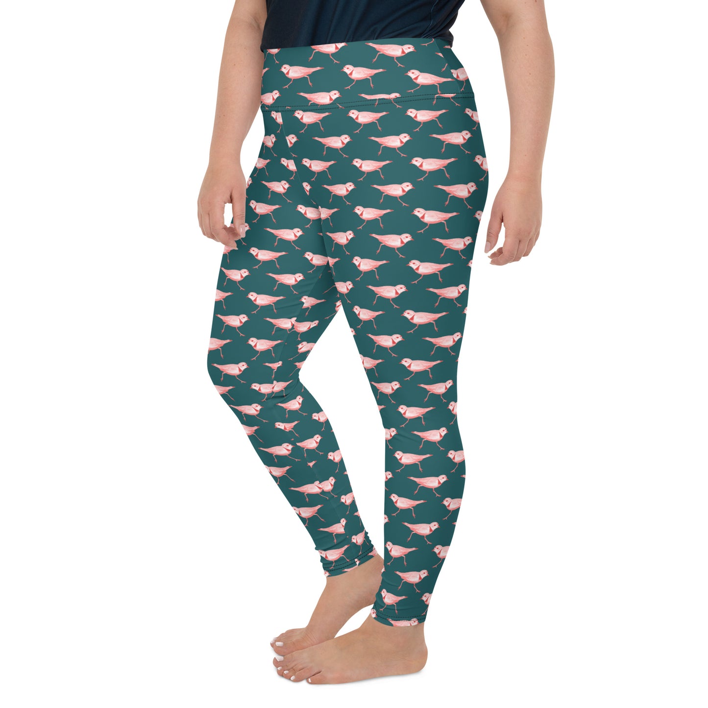 Piping Plover Plus Size Yoga Leggings