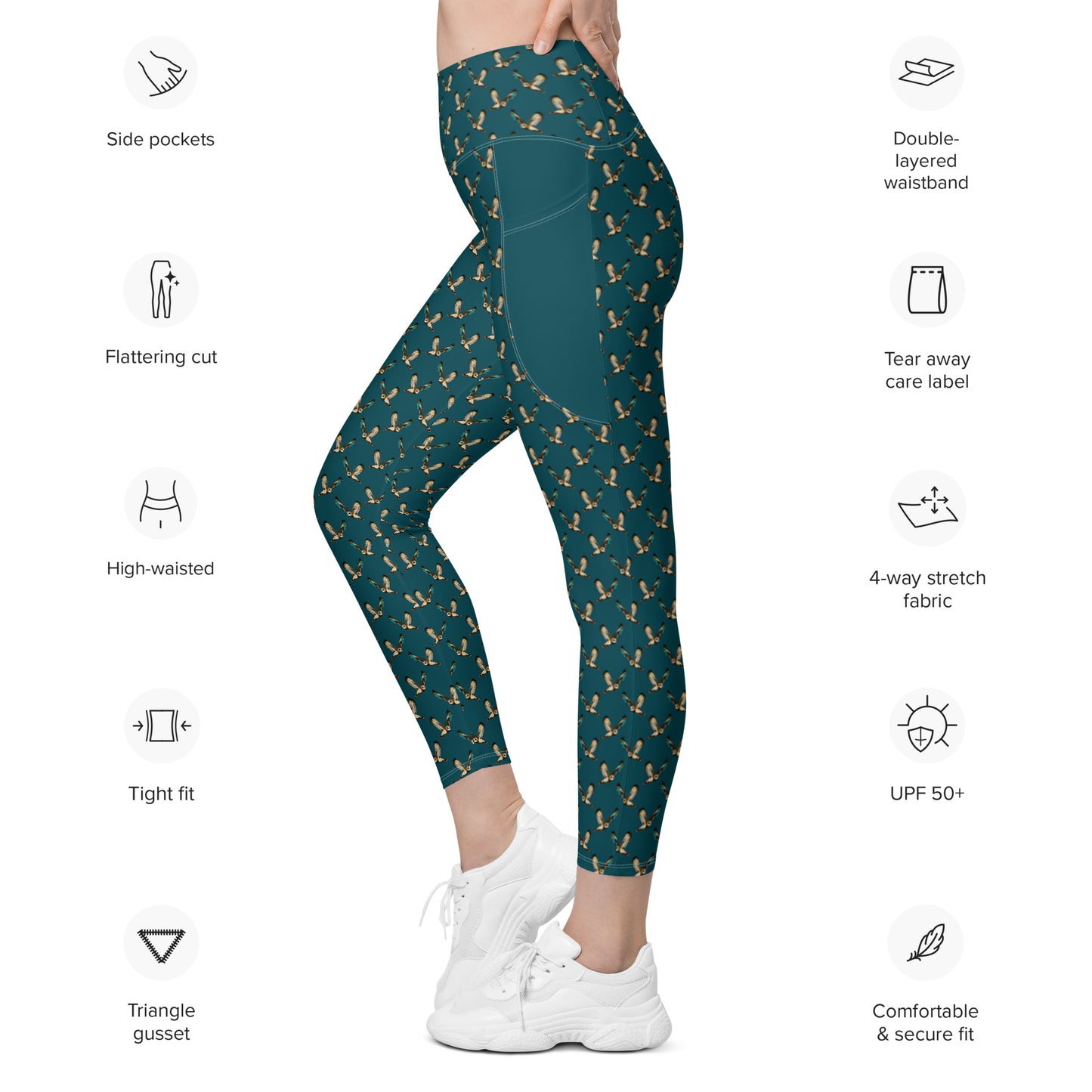 Short-Eared Owl Leggings with Pockets