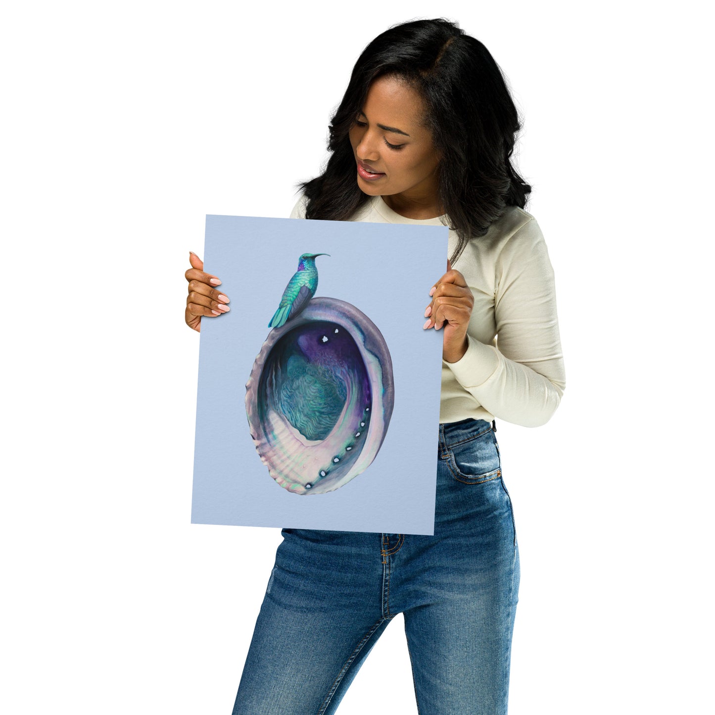 Hummingbird & Abalone Matte Poster