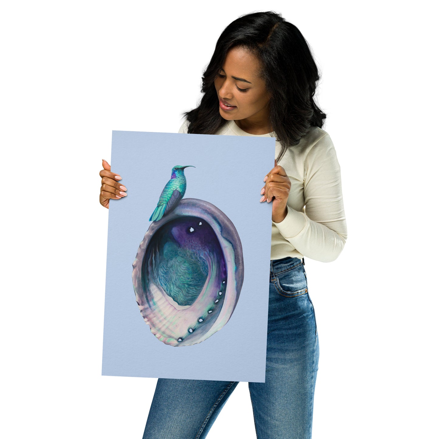 Hummingbird & Abalone Matte Poster