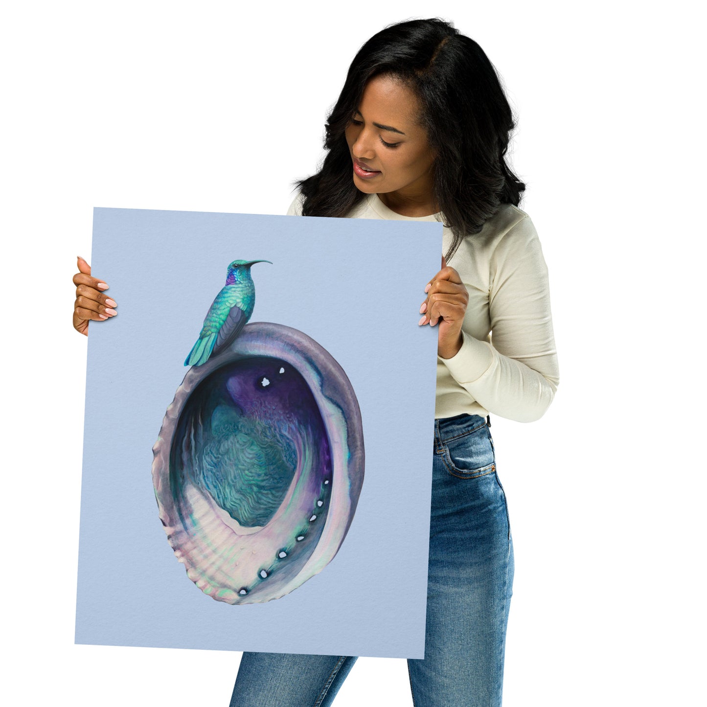 Hummingbird & Abalone Matte Poster