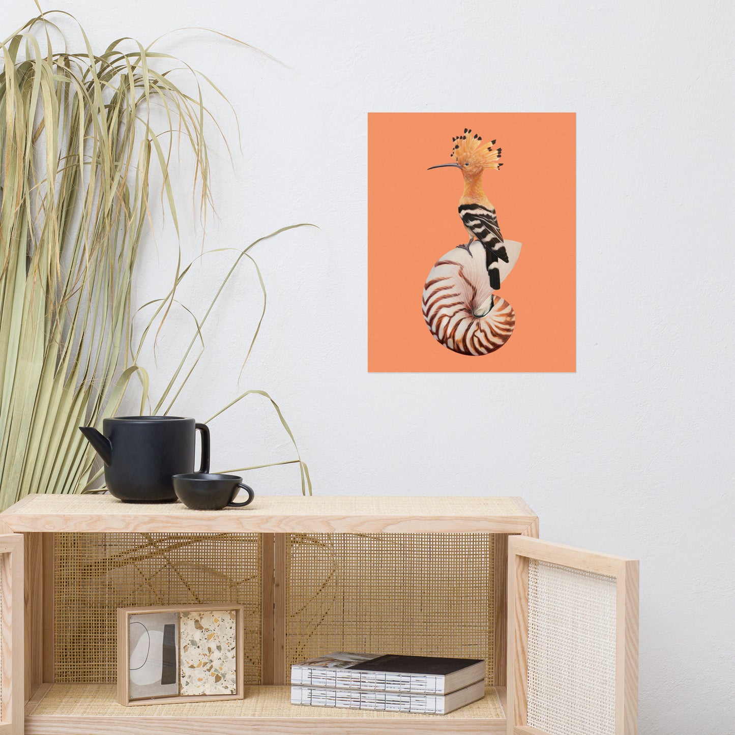 Hoopoe & Nautilus Matte Poster