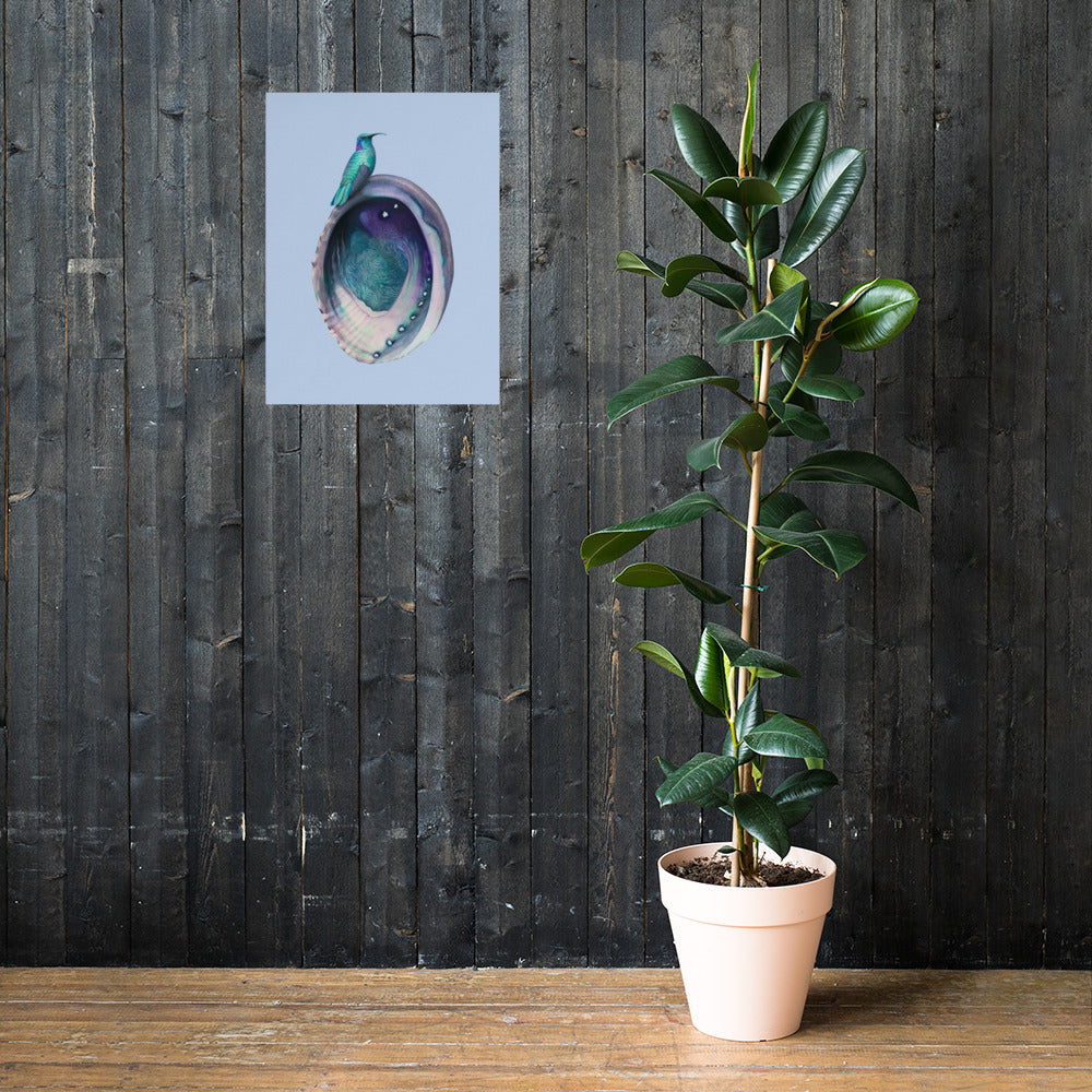 Hummingbird & Abalone Matte Poster