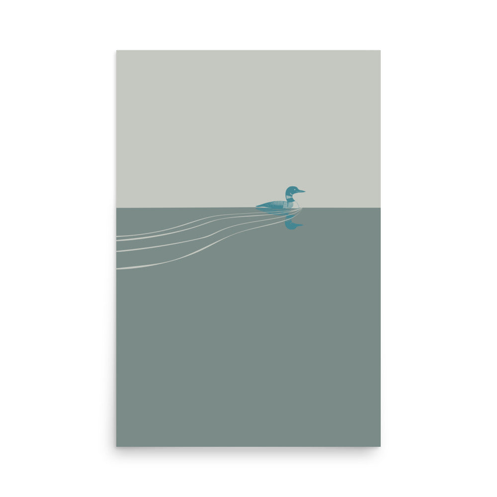 Modern Minimalist Loon Poster