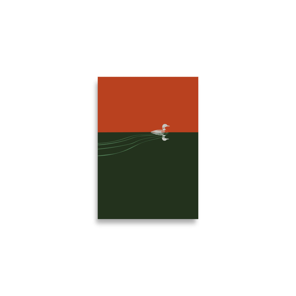Modern Minimalist Loon Poster