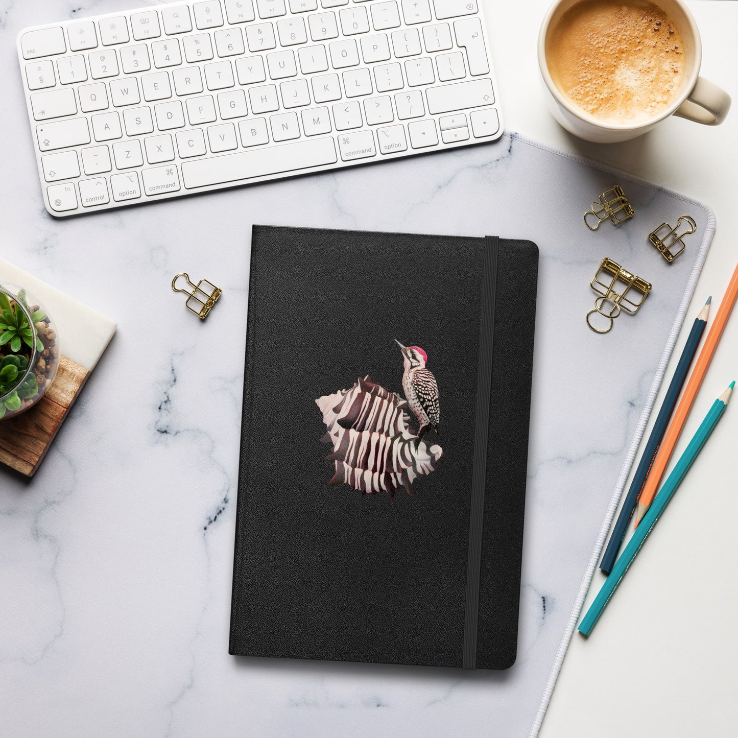 Woodpecker & Murex Hardcover Notebook