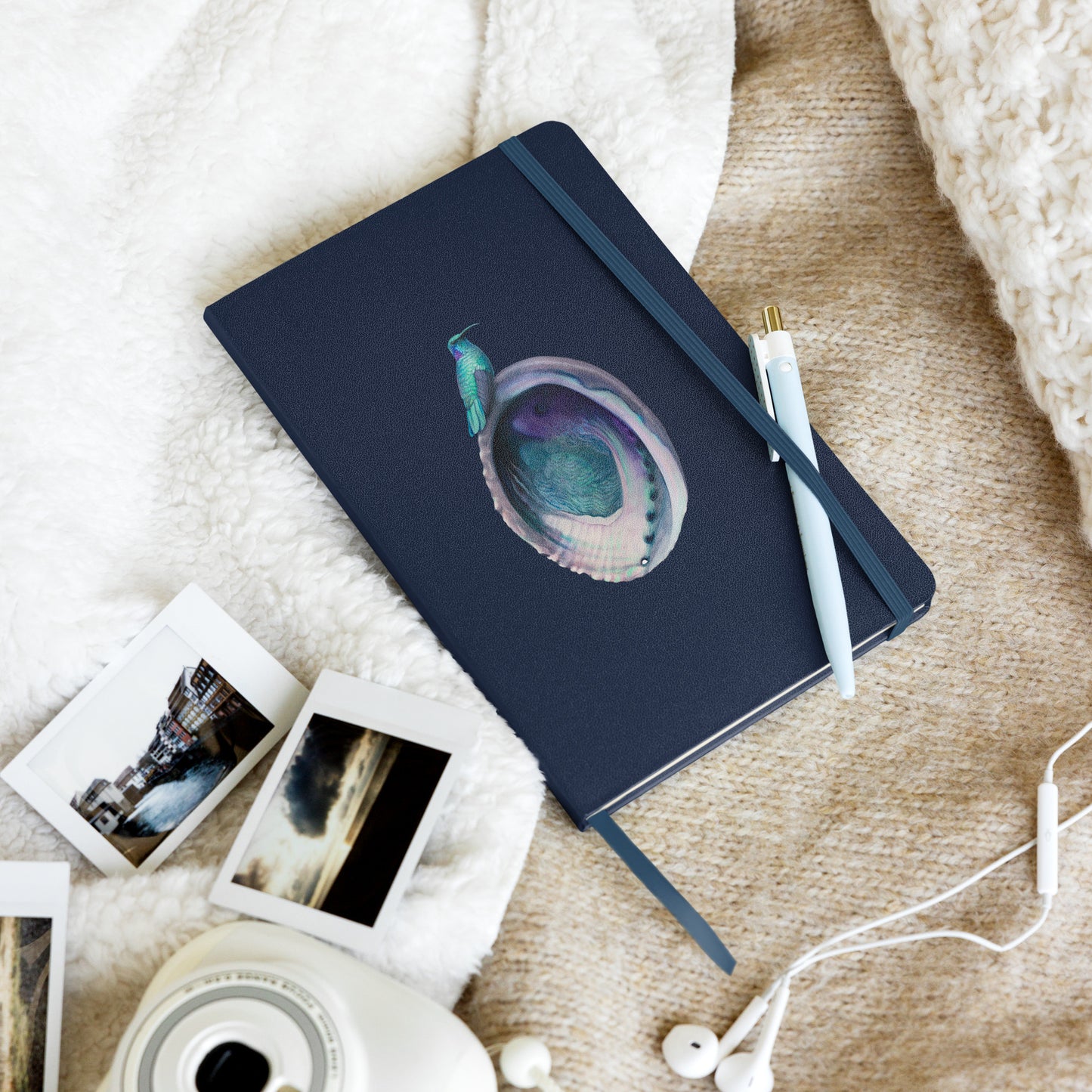 Hummingbird & Abalone Hardcover Notebook