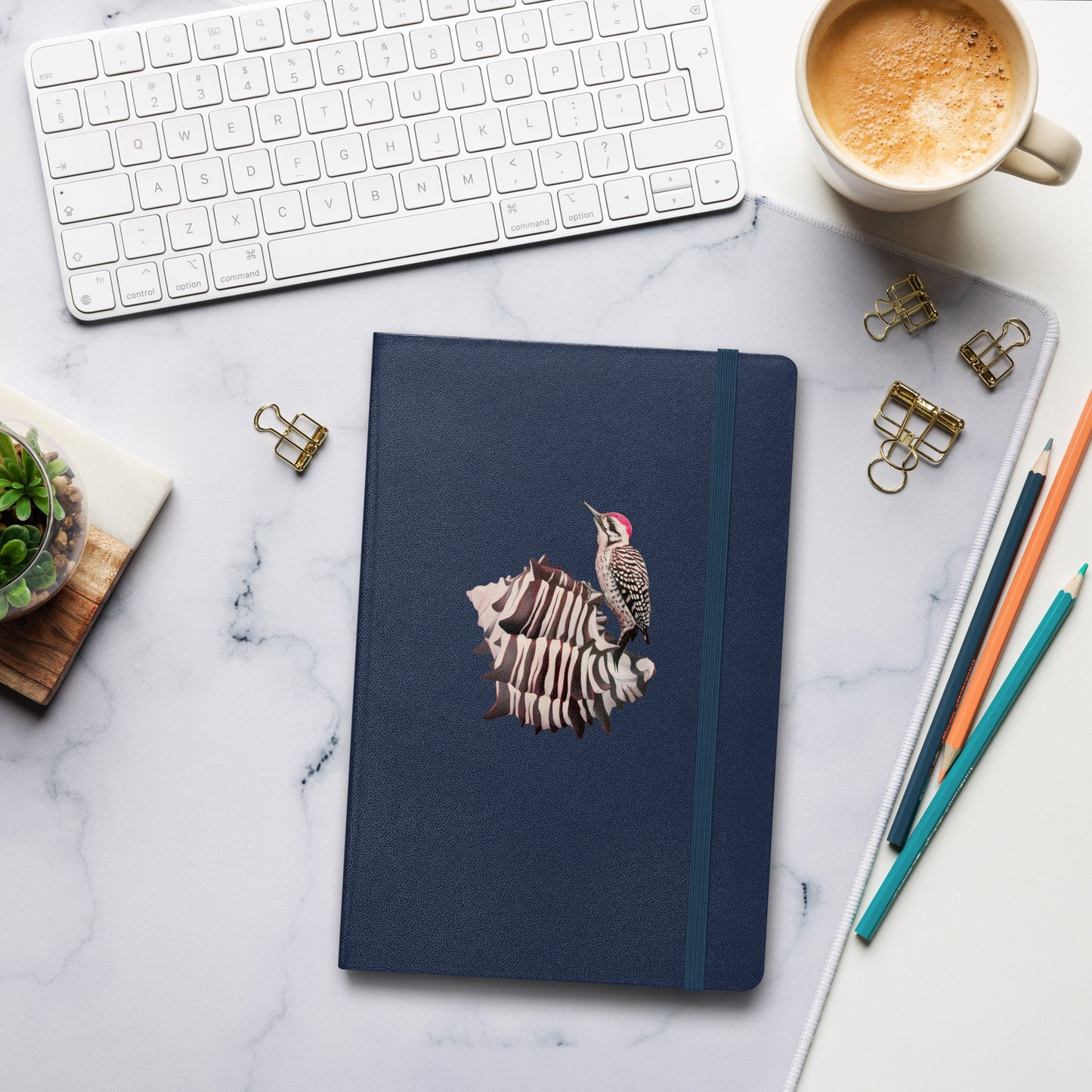 Woodpecker & Murex Hardcover Notebook