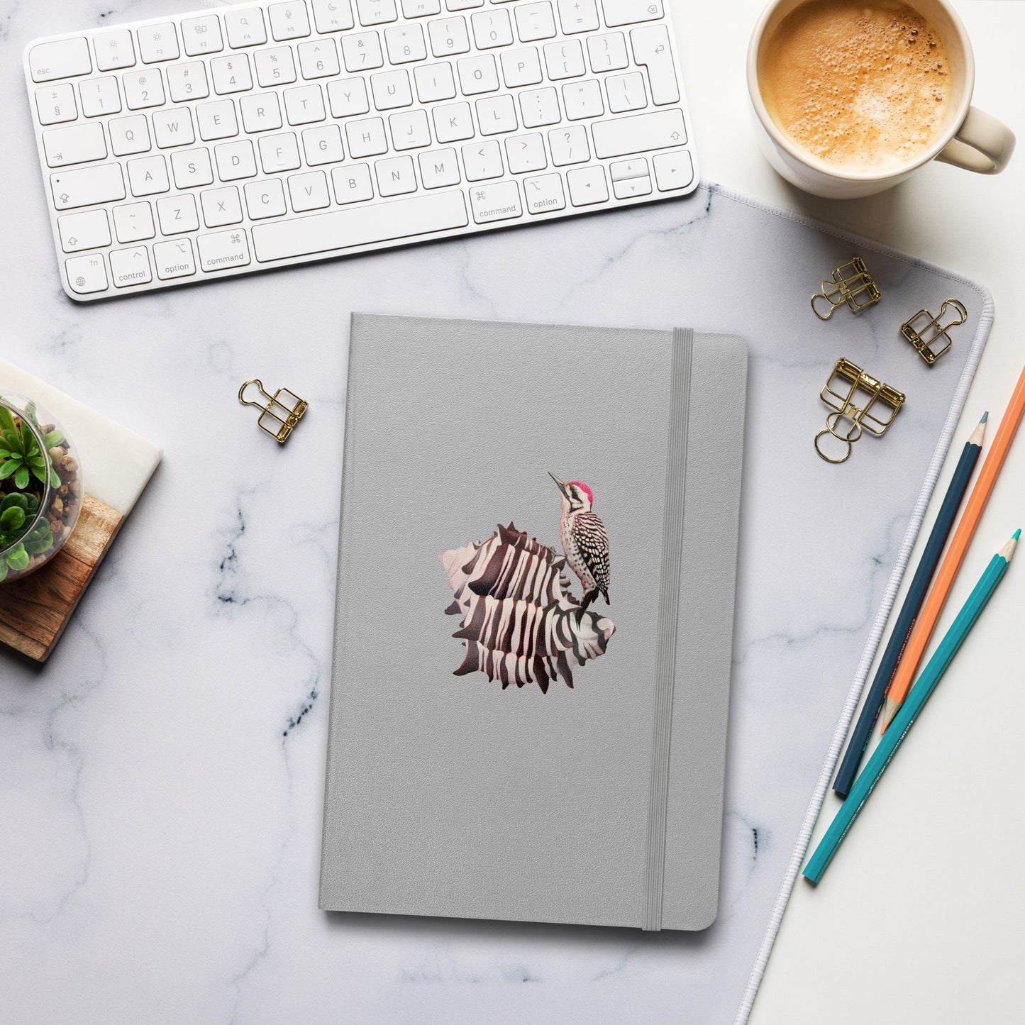 Woodpecker & Murex Hardcover Notebook