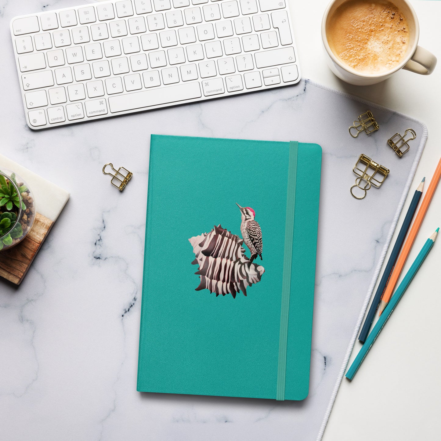 Woodpecker & Murex Hardcover Notebook