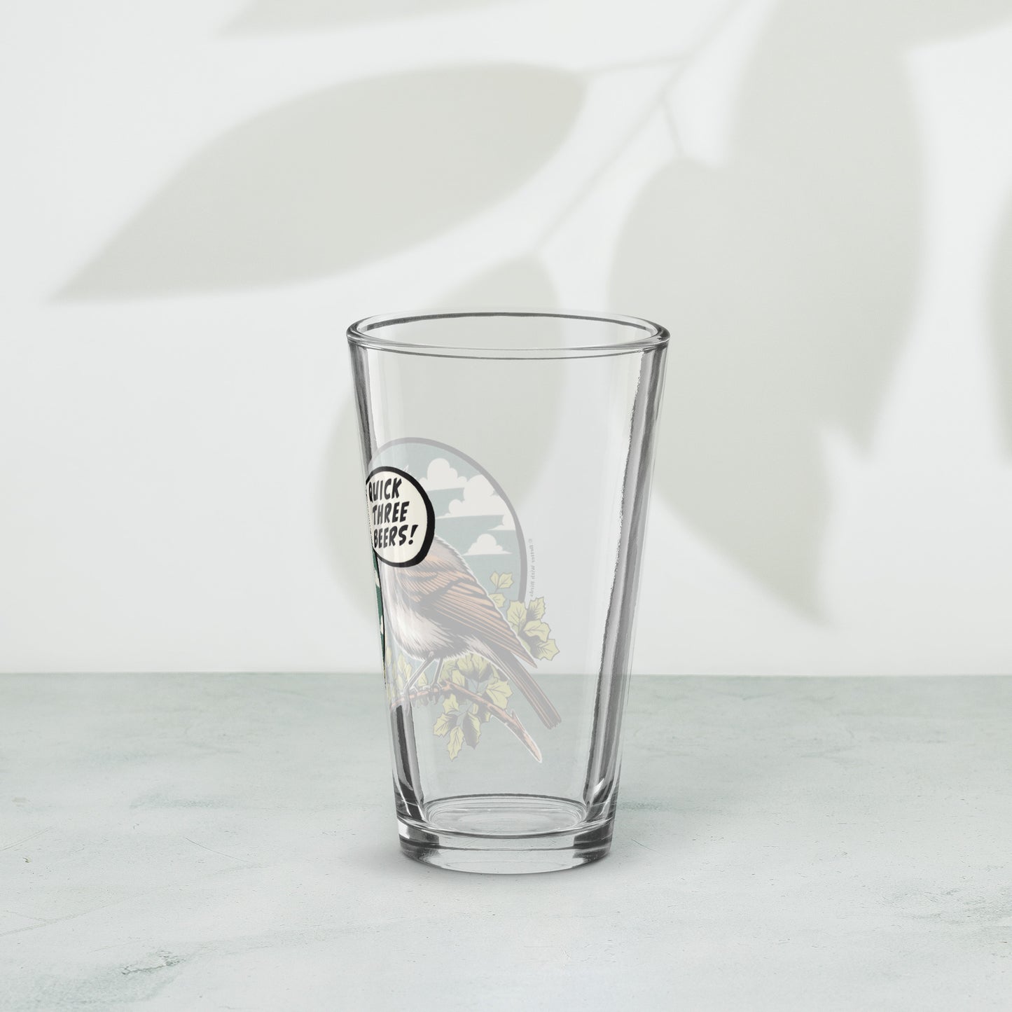 Olive-Sided Flycatcher Song Pint Glass