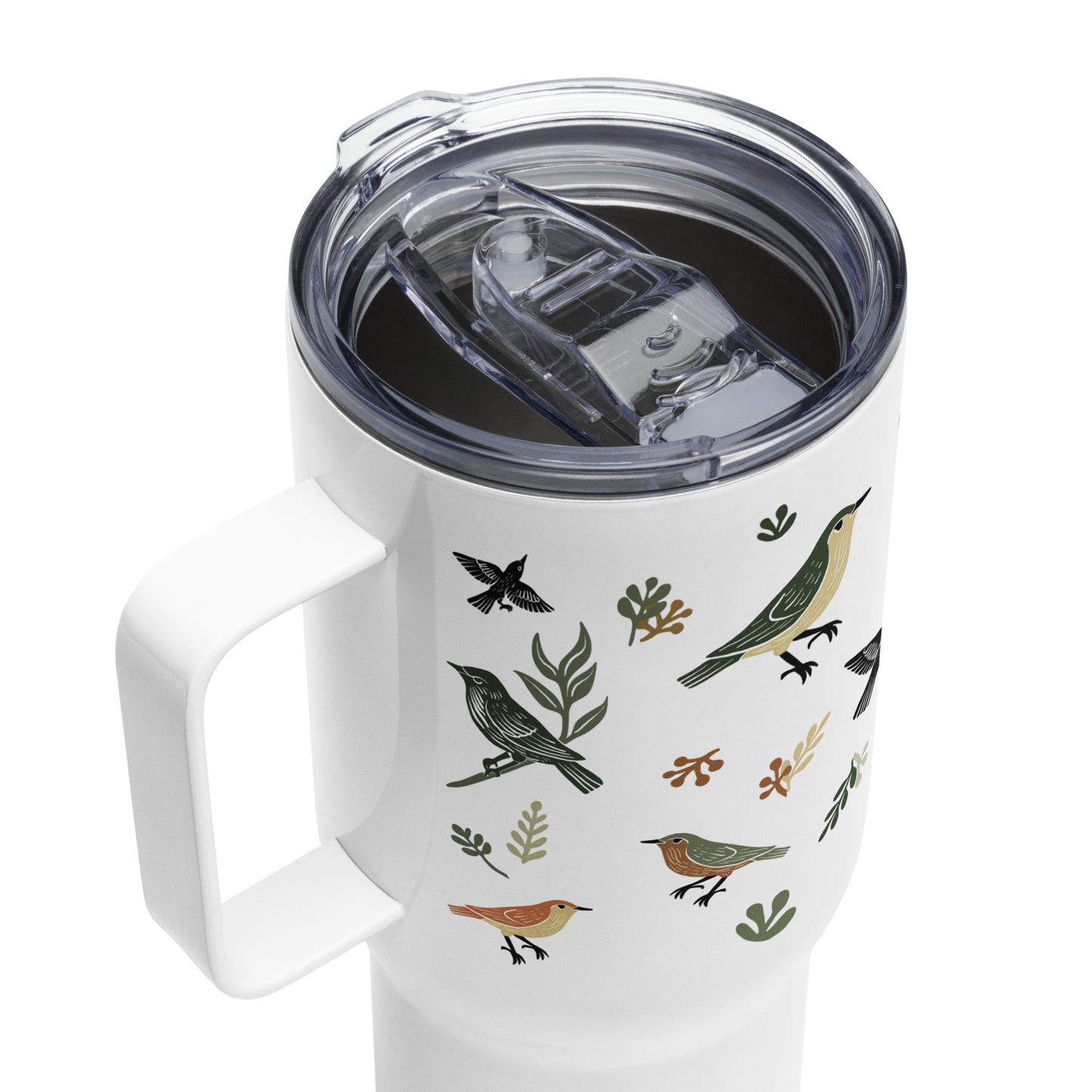 Vintage Birds Travel Mug with Handle
