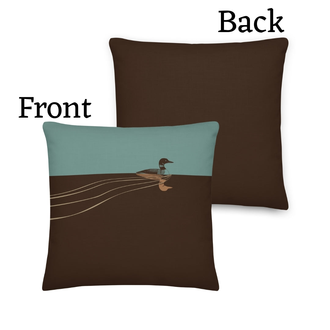 Loon Premium Throw Pillow