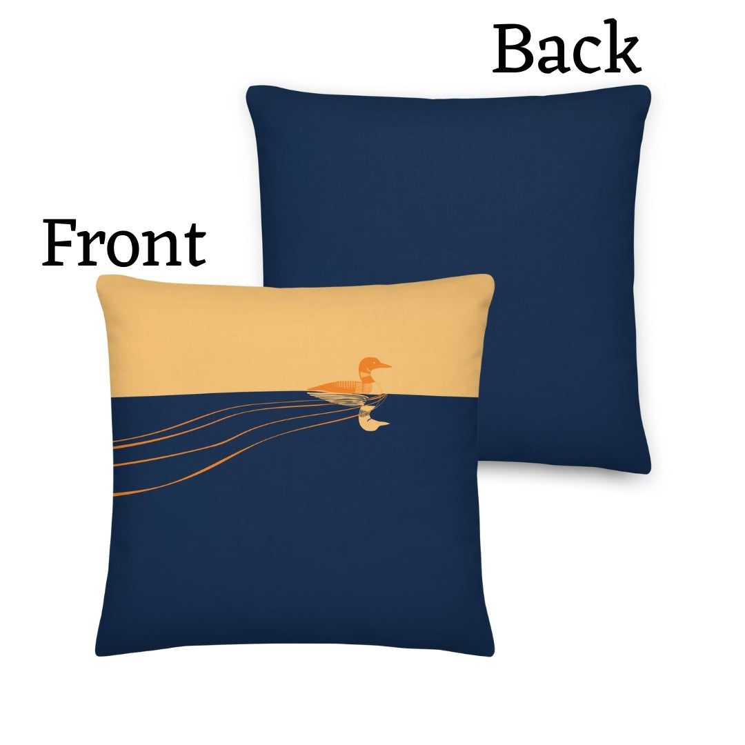 Loon Premium Throw Pillow