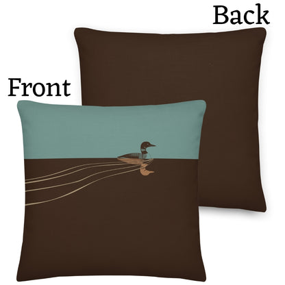 Loon Premium Throw Pillow