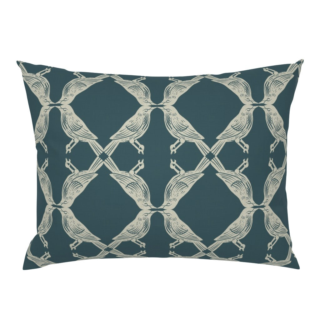 Nature-Inspired Geometric Symmetry of Birds Pillow Sham — Large Scale — default (9)