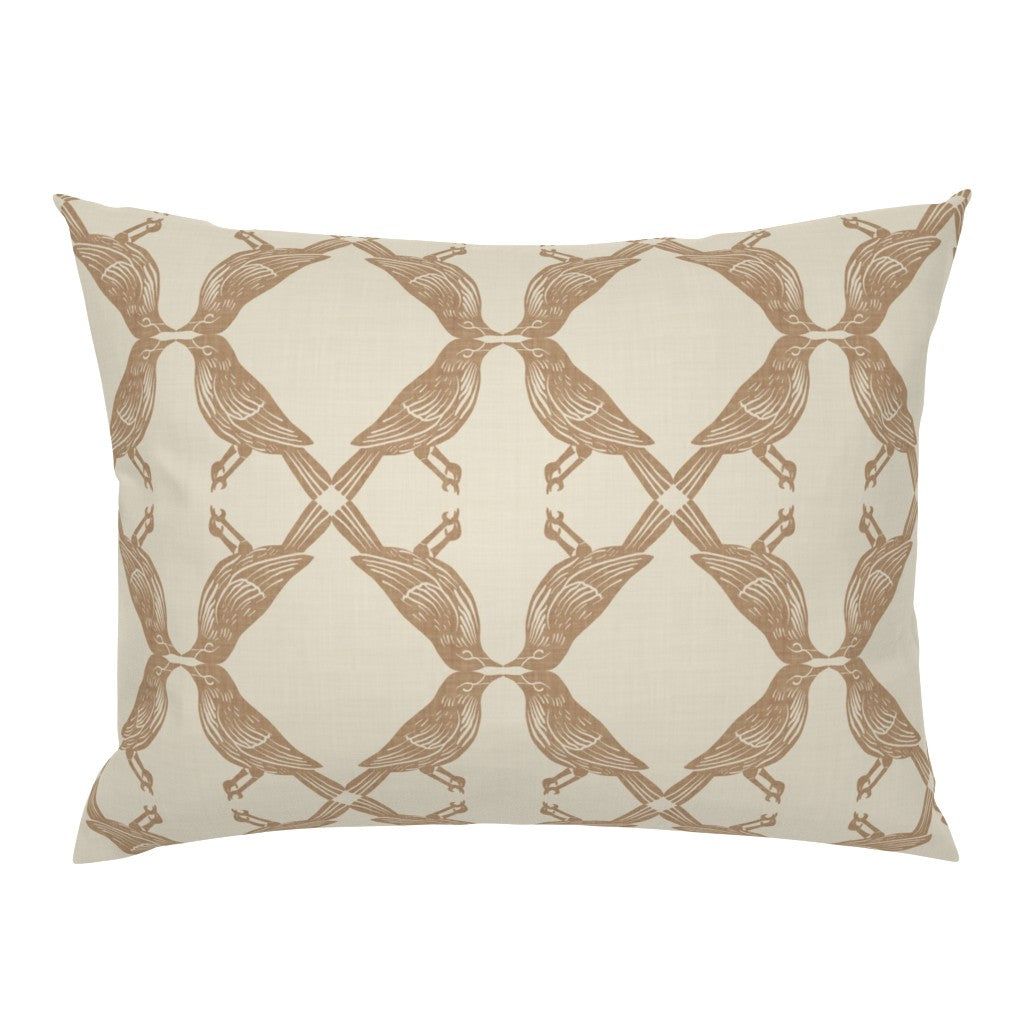Nature-Inspired Geometric Symmetry of Birds Pillow Sham — Large Scale — default (4)