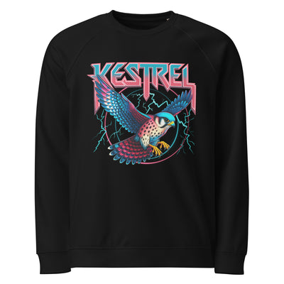 American Kestrel Organic Sweatshirt in Black - Front (Image 1 of 6) | Better With Birds