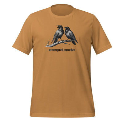 Attempted Murder T-shirt (Lightweight) in Toast - Front (Image 1 of 6) | Better With Birds